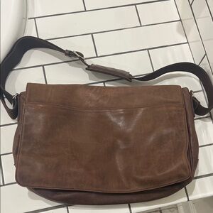 Vintage Coach Brown Leather Men's Messenger Bag